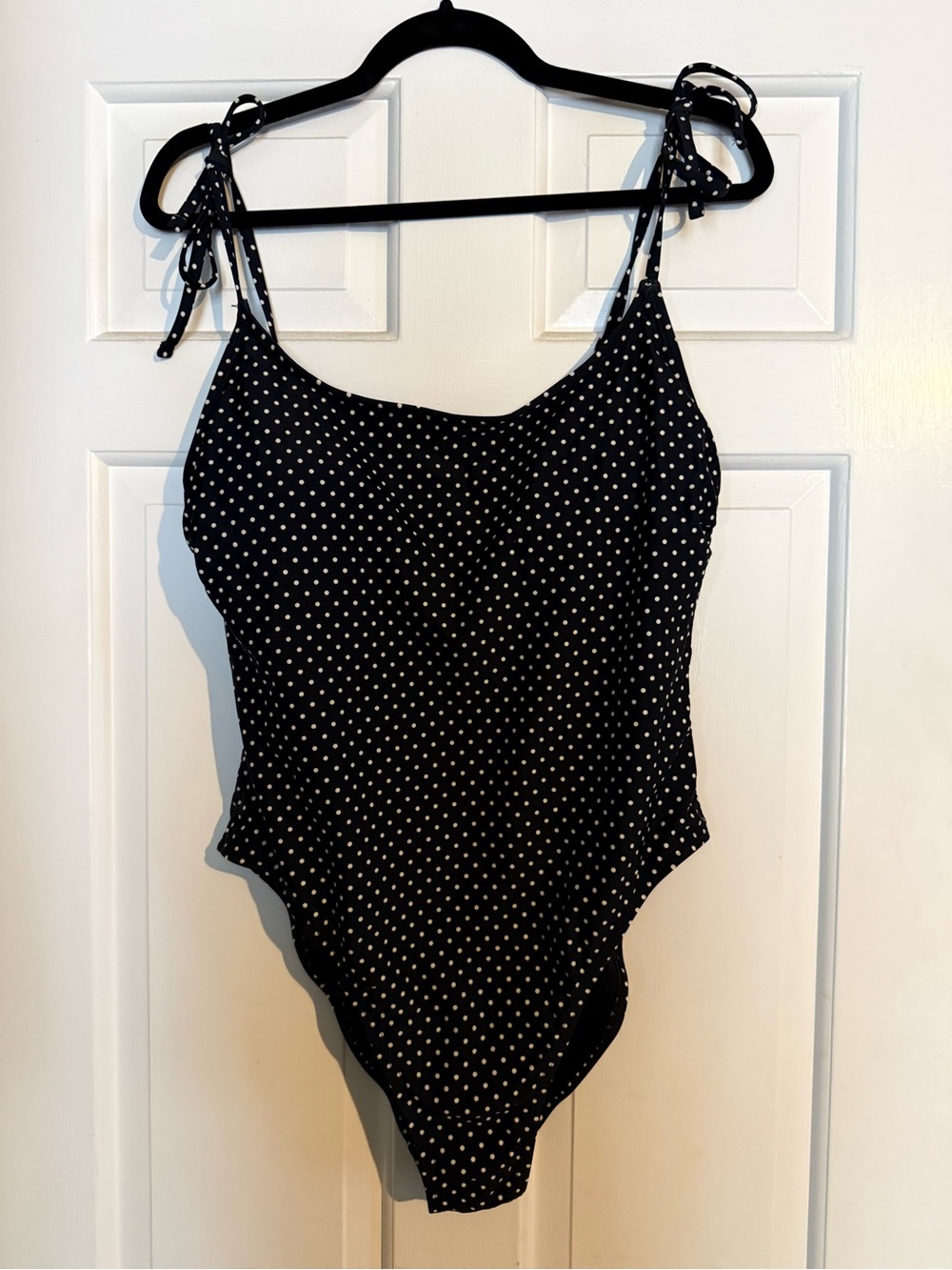Shade & Shore Black and White Polka Dot One-Piece Swimsuit